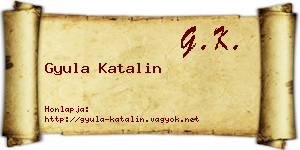 Gyula Katalin névjegykártya