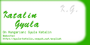 katalin gyula business card